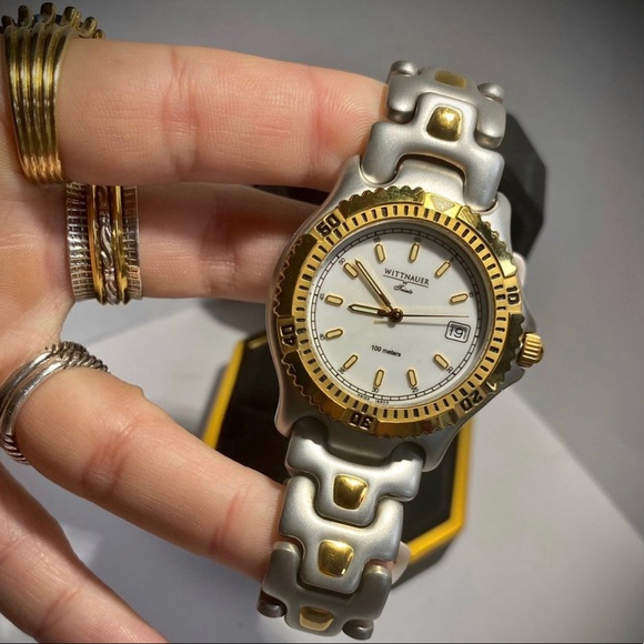 wittnauer Accessories - Very nice Vintage Wittnauer silver and gold two tone unisex style sport watch
